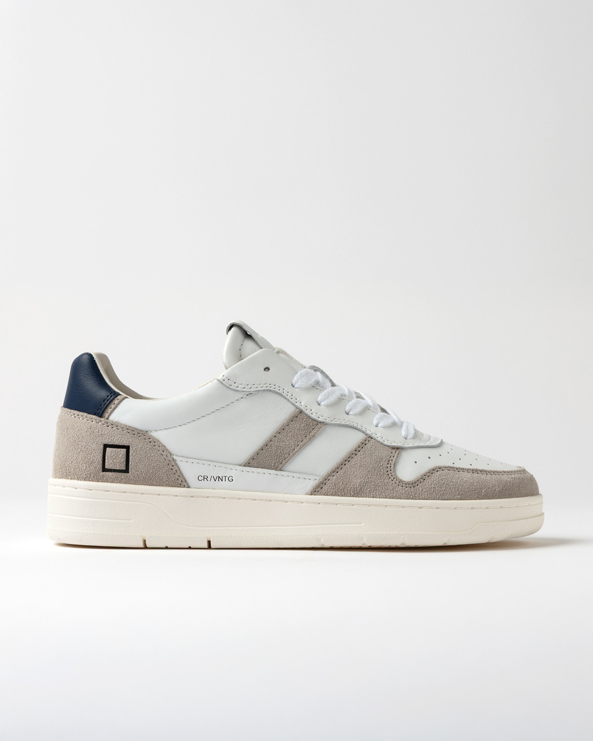 D.A.T.E.: COURT 2.0 VINTAGE CALF WHITE-BLUE