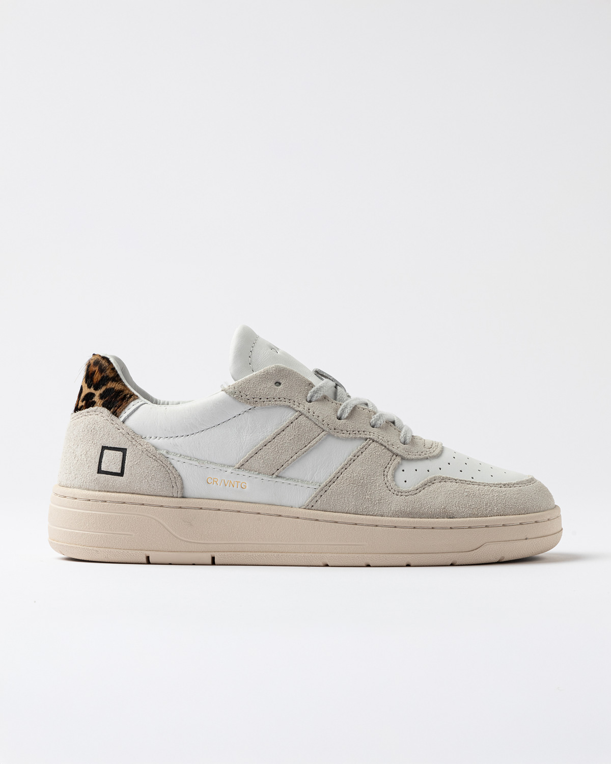 D.A.T.E.: COURT 2.0 VINTAGE CALF WHITE-LEOPARD