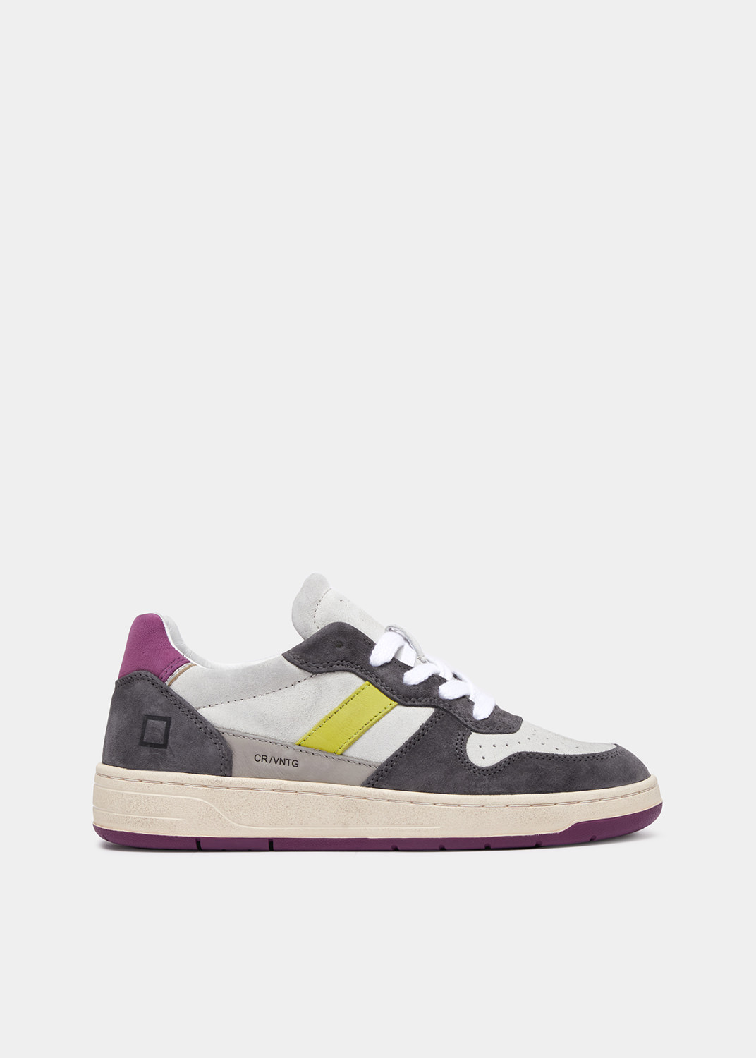 D.A.T.E.: COURT 2.0 VINTAGE CALF WHITE-PURPLE