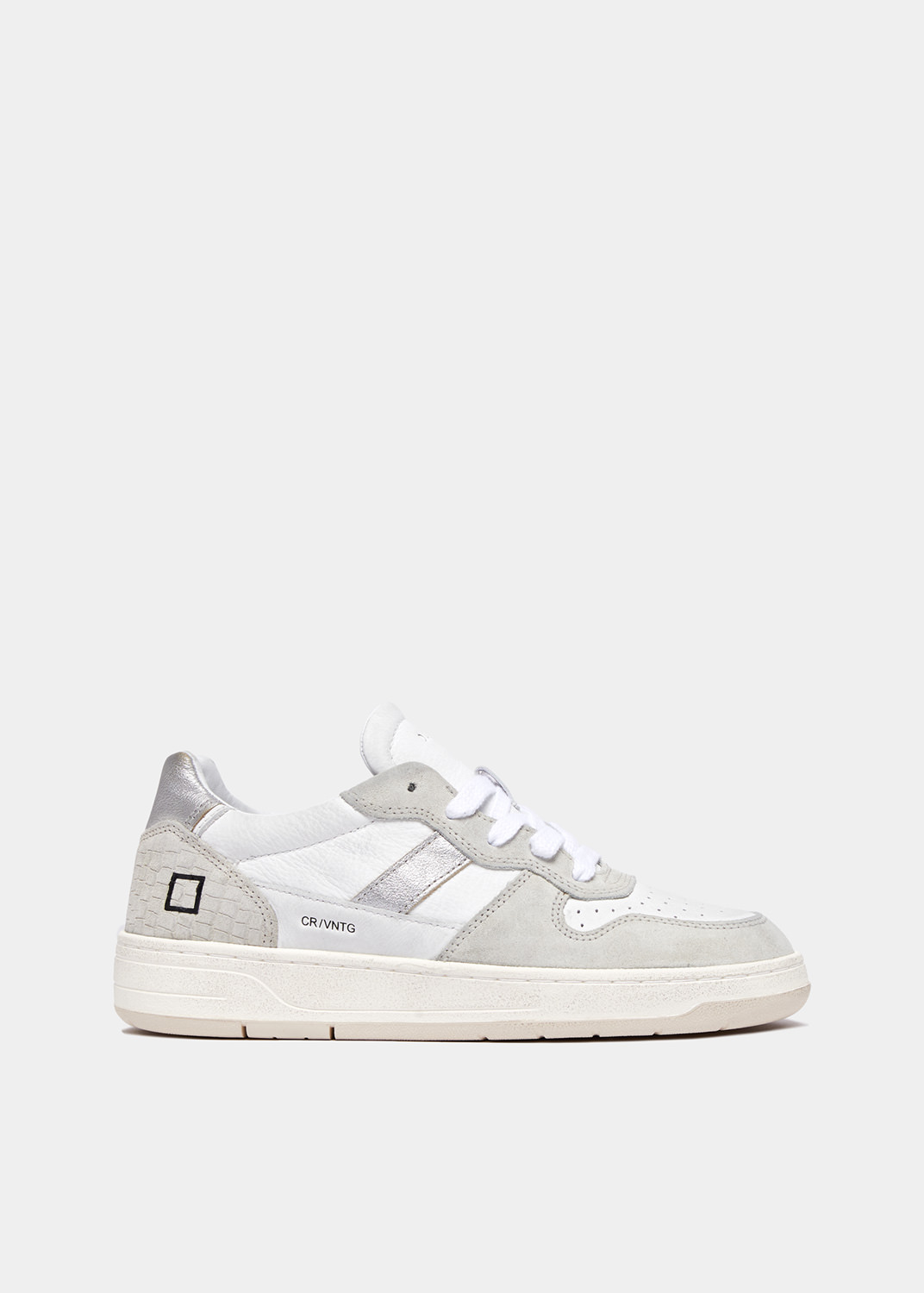 D.A.T.E.: COURT 2.0 VINTAGE CALF WHITE-SILVER