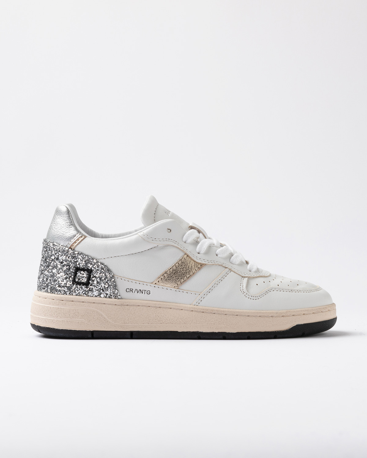 D.A.T.E.: COURT 2.0 VINTAGE CALF WHITE-SILVER