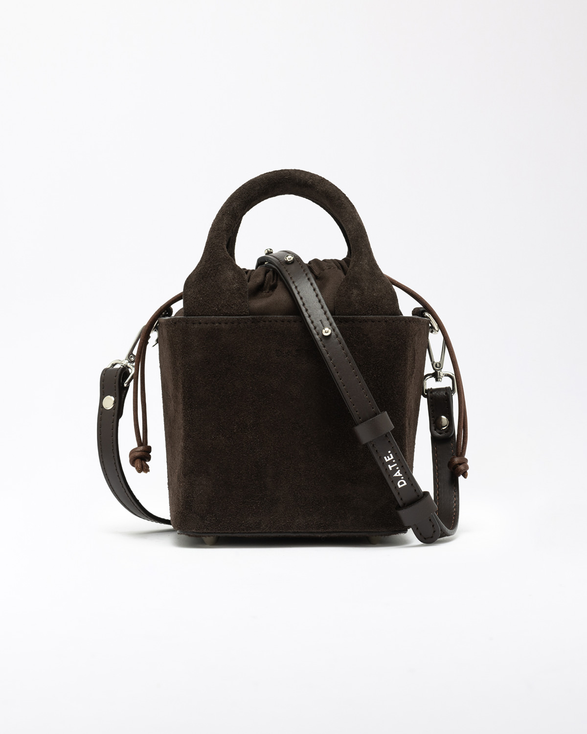 D.A.T.E.: CUBO BAG SUEDE CHOCOLATE