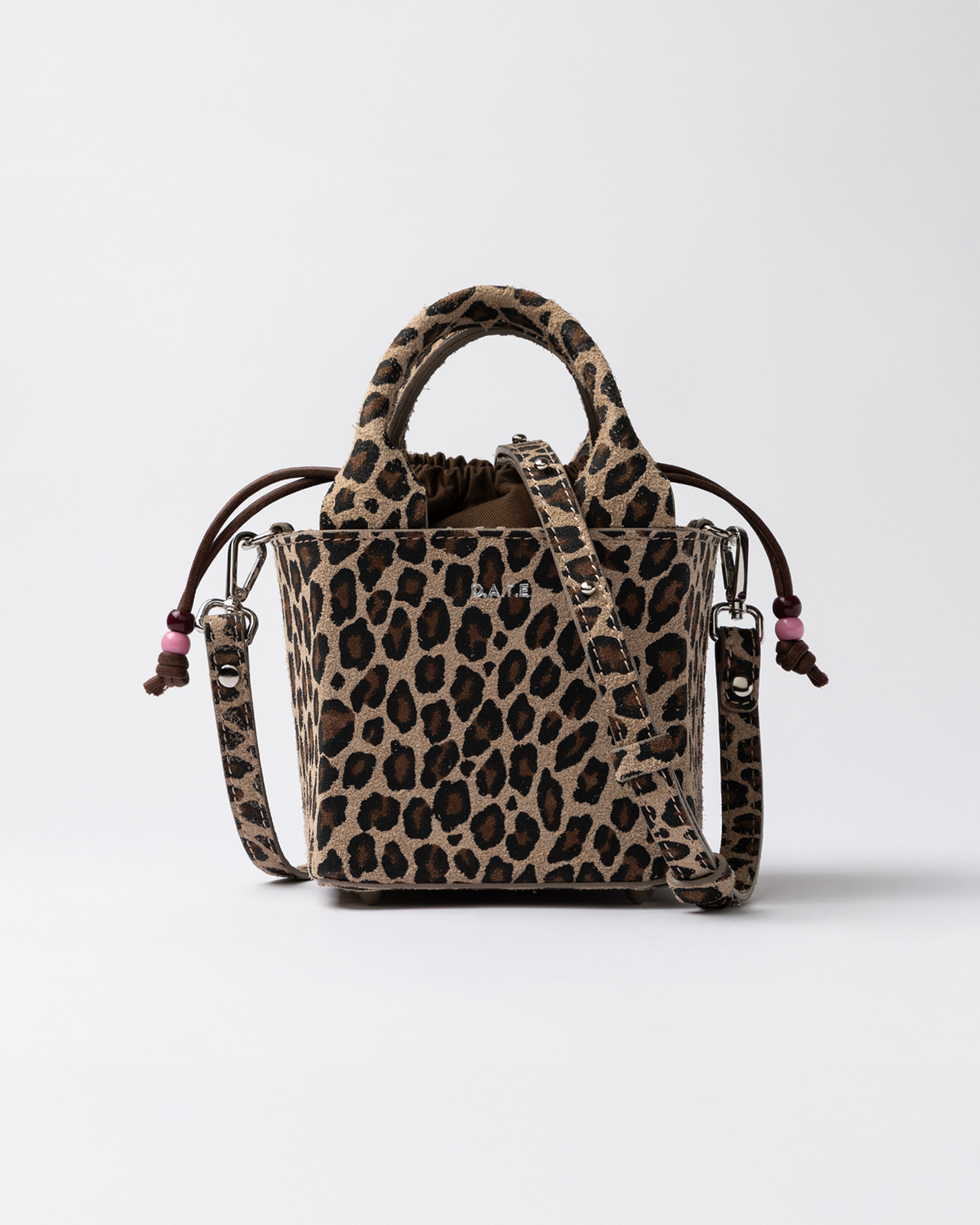 D.A.T.E.: CUBO BAG SUEDE LEOPARD