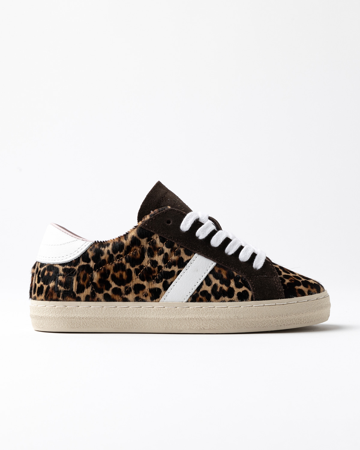 D.A.T.E.: HILL LOW 3 LEOPARD BROWN