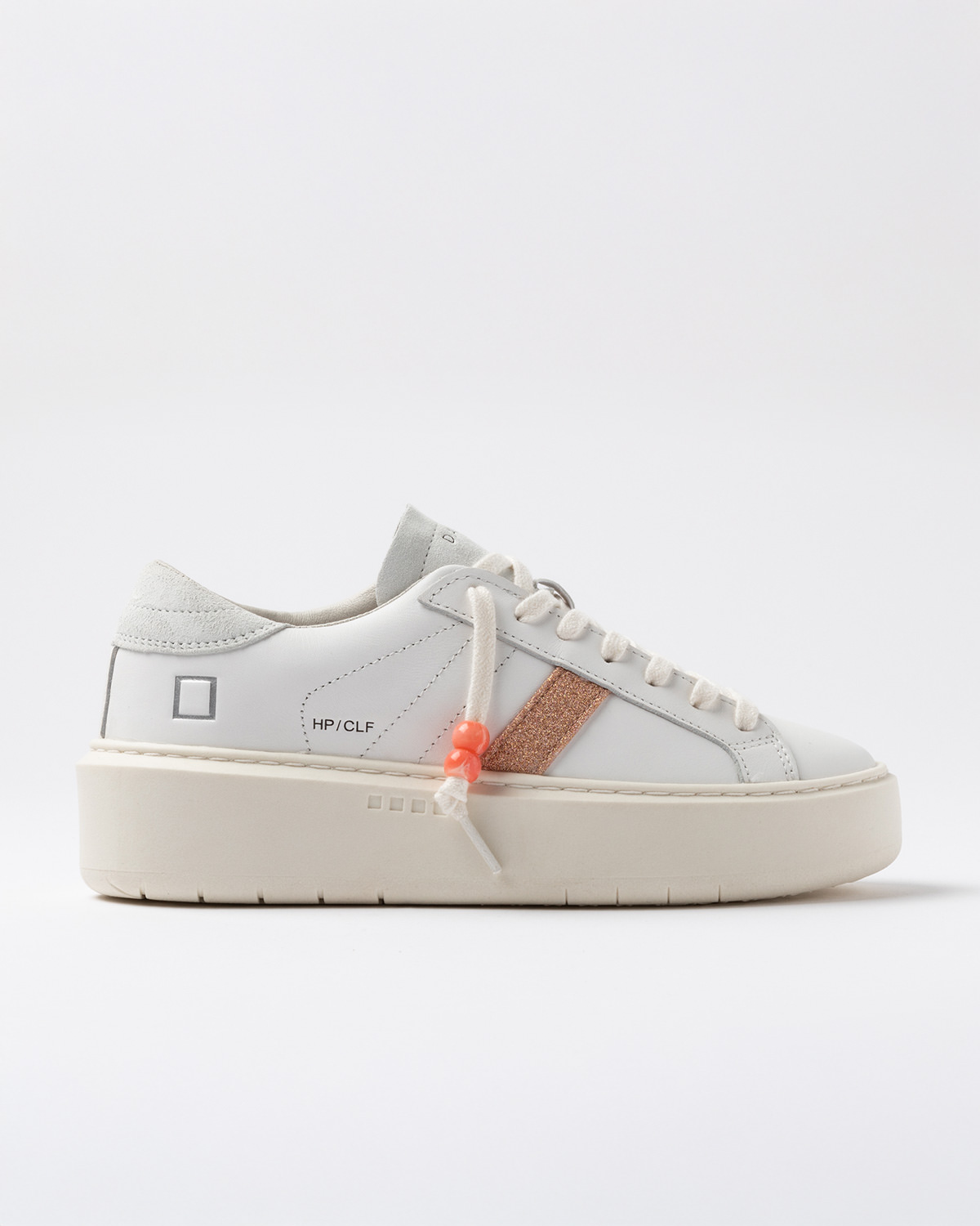 D.A.T.E.: HILL LOW PLATFORM CALF WHITE-COOPER