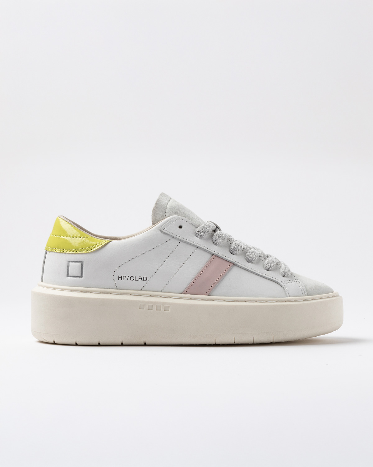 D.A.T.E.: HILL LOW PLATFORM COLORED WHITE-LEMON
