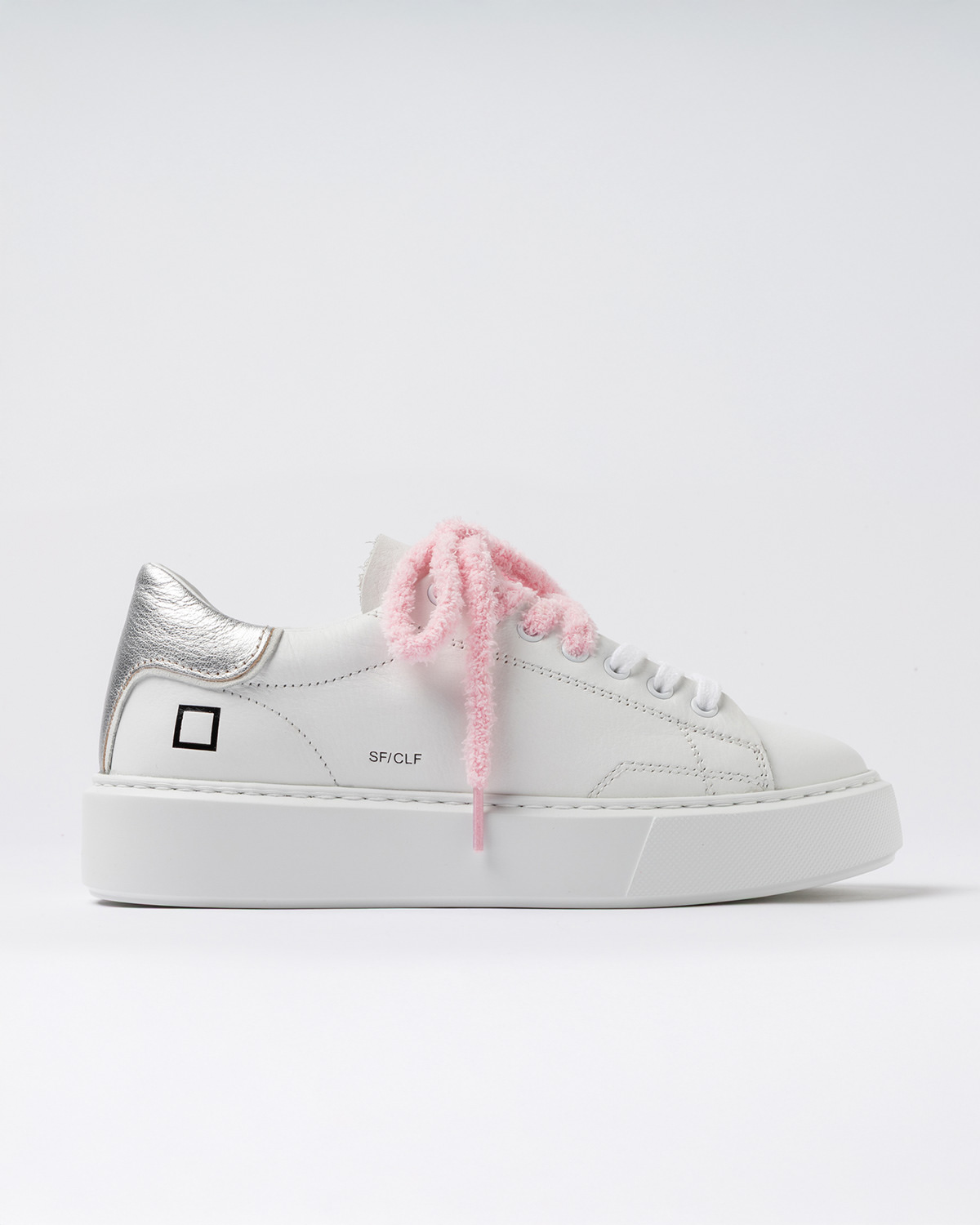 D.A.T.E.: SFERA CALF WHITE-SILVER