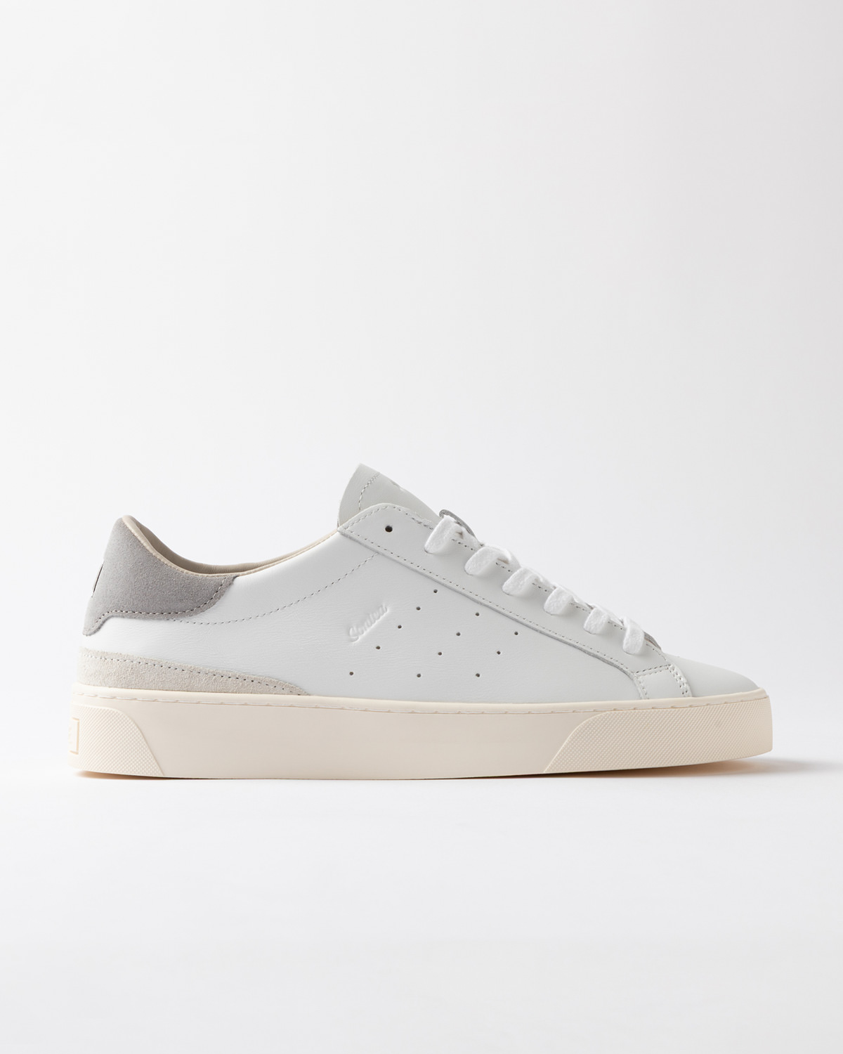 D.A.T.E.: SONICA CALF WHITE-GRAY