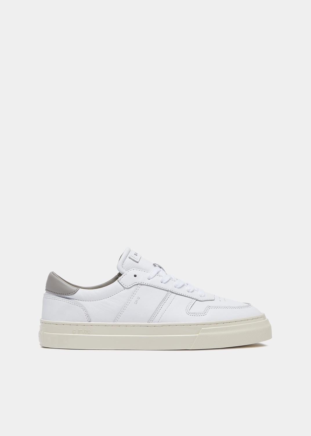 D.A.T.E.: STUDIO CALF WHITE-GRAY