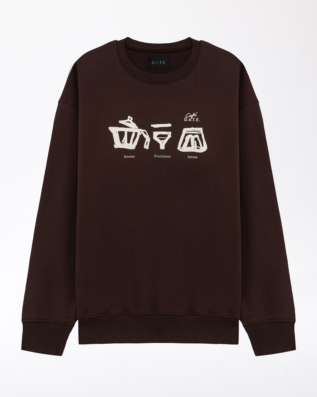 D.A.T.E.: SWEATSHIRT CAFE BROWN