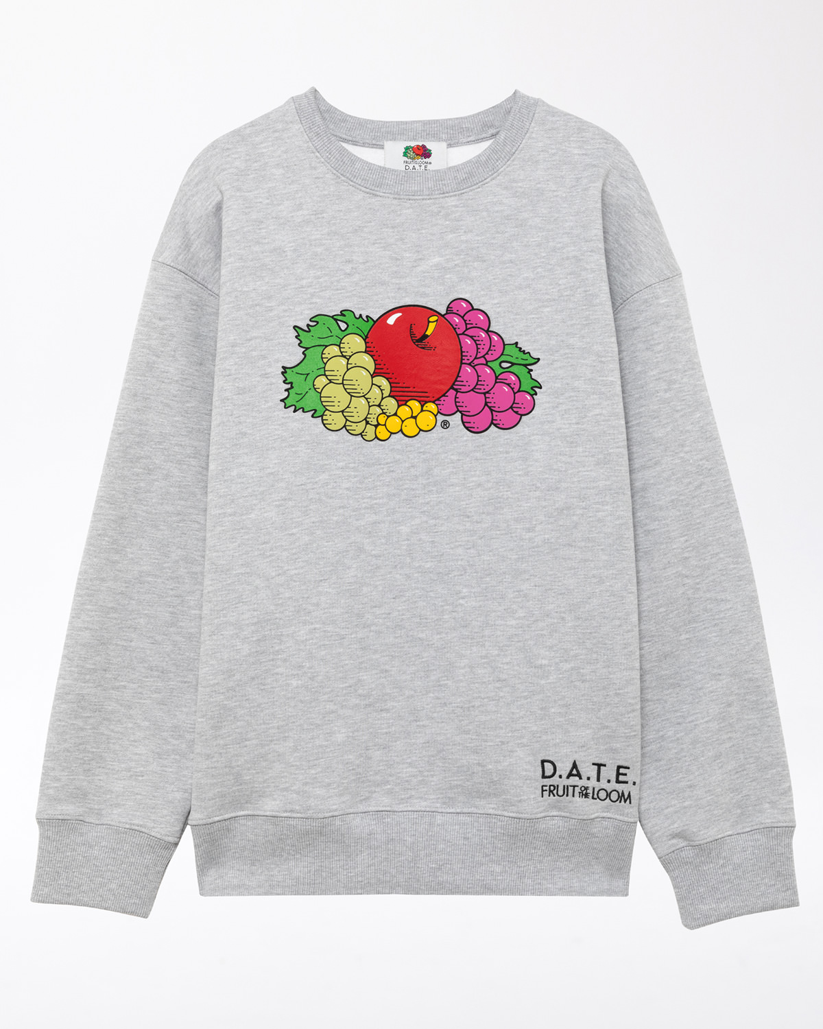 D.A.T.E.: SWEATSHIRT FRUIT GRAY