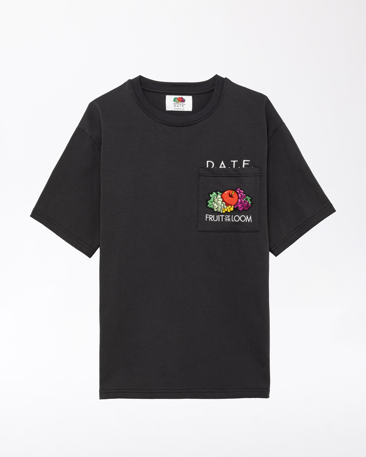 D.A.T.E.: T-SHIRT EMBROIDERY ANTHRACITE