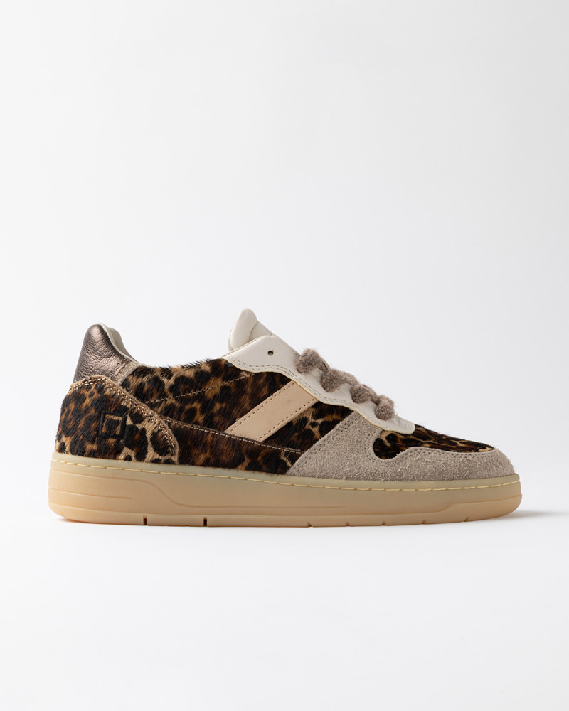 D.A.T.E.: COURT 2.0 ANIMALIER LEOPARD-BEIGE