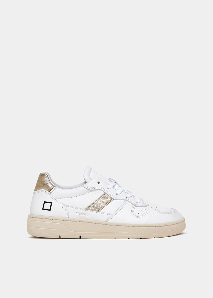 D.A.T.E.: COURT 2.0 VINTAGE CALF WHITE-PLATINUM