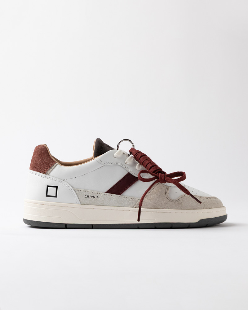 D.A.T.E.: COURT 2.0 VINTAGE WHITE-BORDEAUX