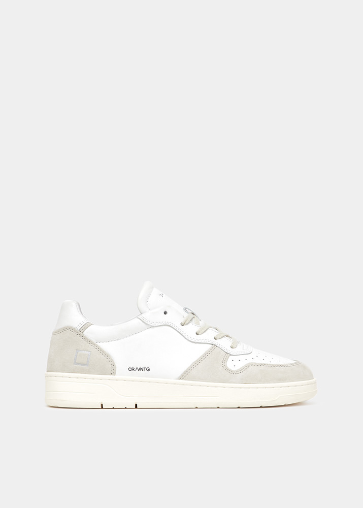 D.A.T.E.: COURT VINTAGE CALF WHITE