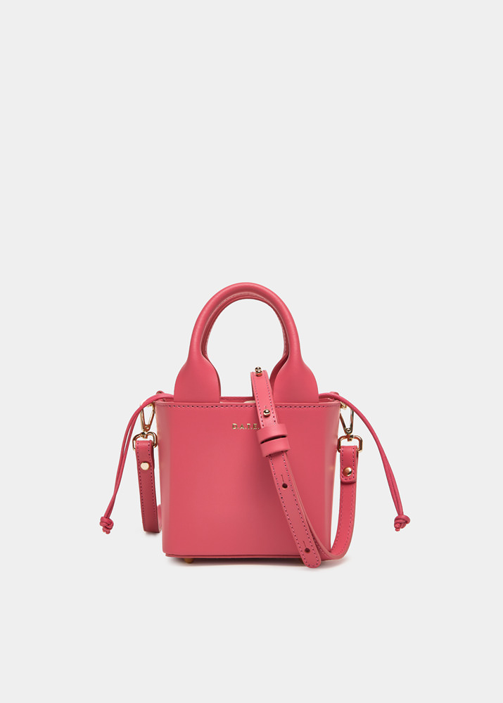 DATE CUBO BAG LEATHER FUXIA