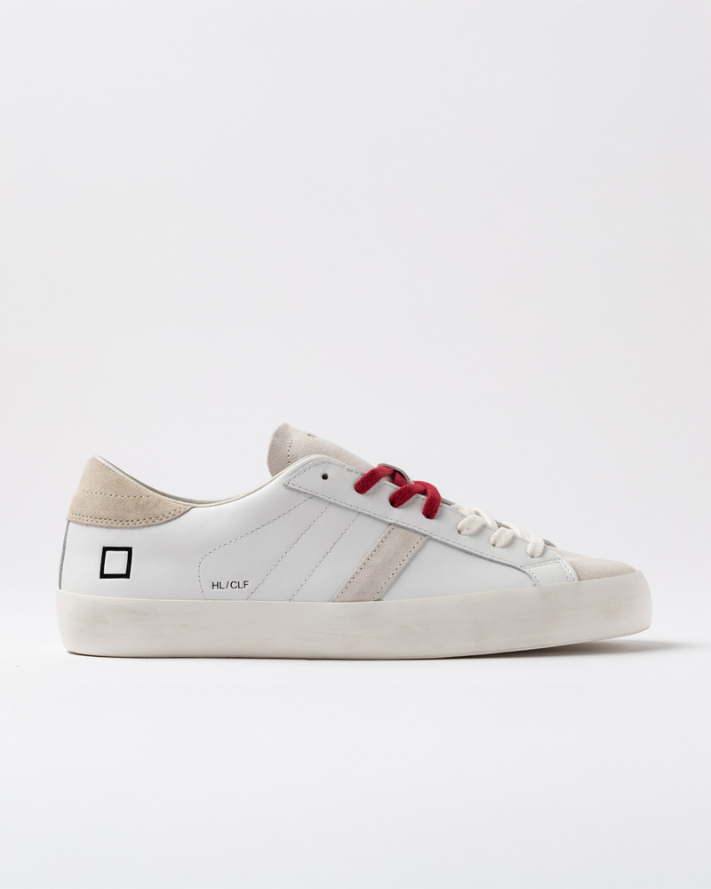 D.A.T.E.: HILL LOW CALF WHITE-BEIGE