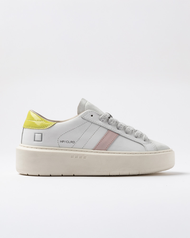 D.A.T.E.: HILL LOW PLATFORM COLORED WHITE-LEMON