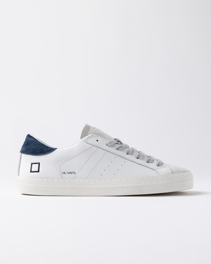D.A.T.E.: HILL LOW VINTAGE CALF WHITE-BLUE