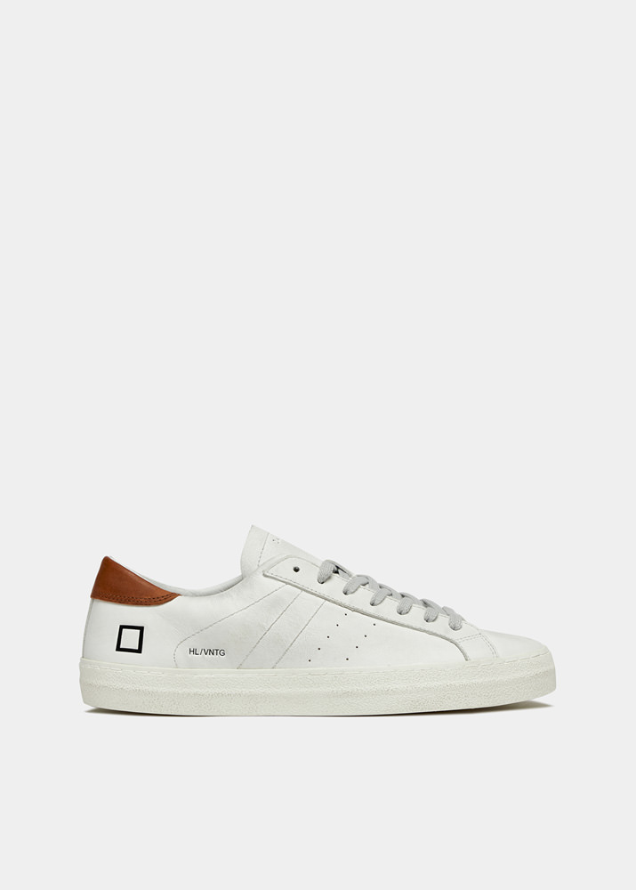 D.A.T.E.: HILL LOW VINTAGE CALF WHITE-CUOIO