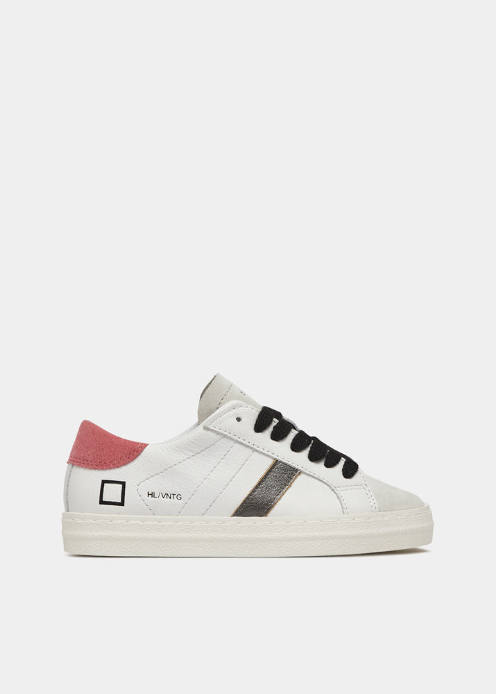 D.A.T.E.: HILL LOW VINTAGE CALF WHITE-PINK 1