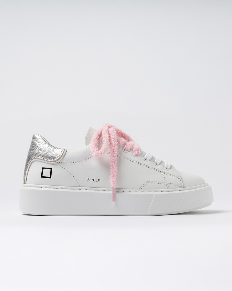 D.A.T.E.: SFERA CALF WHITE-SILVER