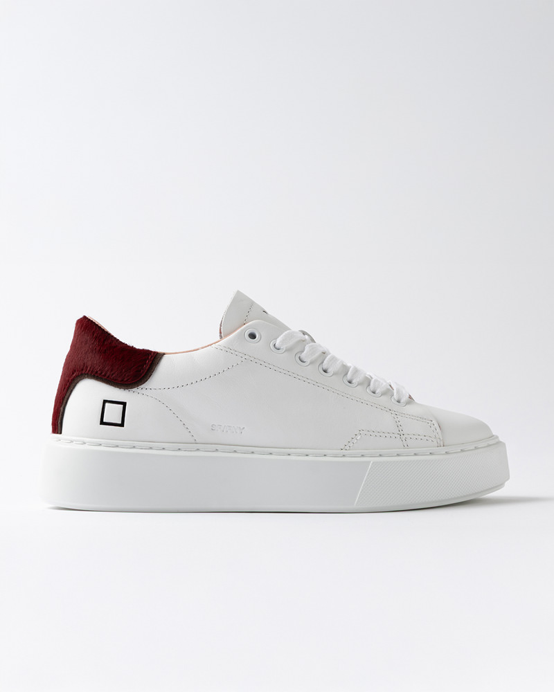 D.A.T.E.: SFERA PONY WHITE-BORDEAUX