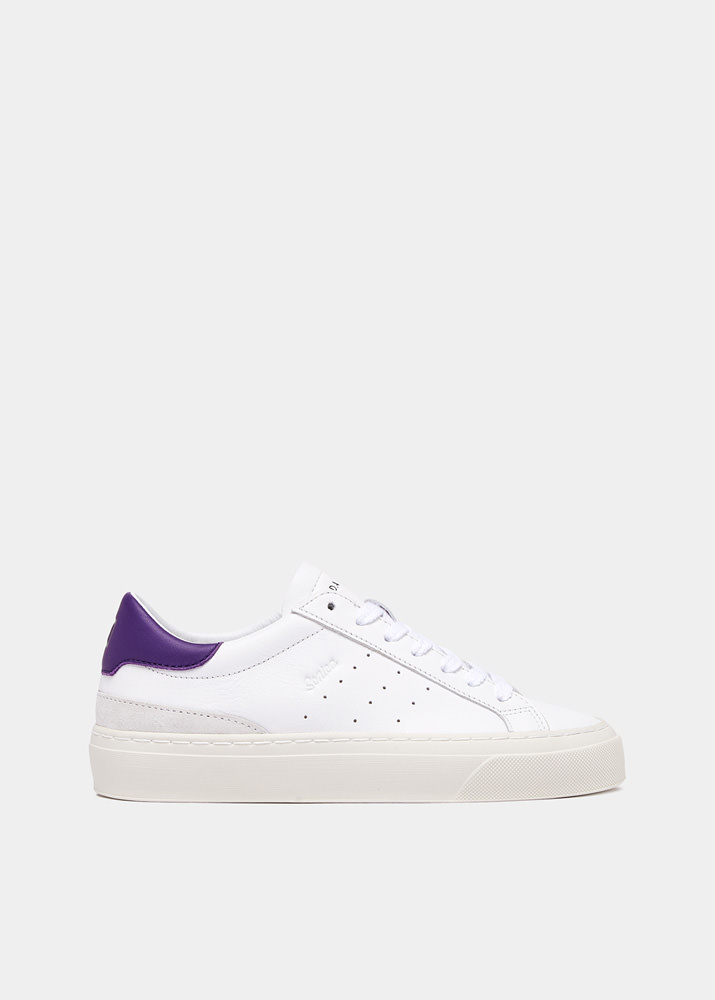 D.A.T.E.: SONICA CALF WHITE-PURPLE