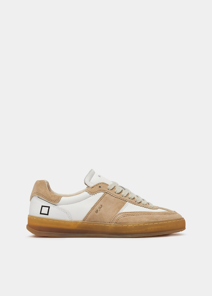 D.A.T.E.: SPORTY CALF WHITE-BEIGE