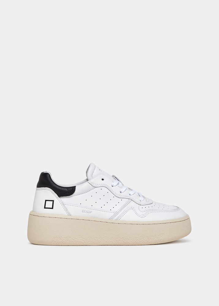 D.A.T.E.: STEP CALF WHITE-BLACK