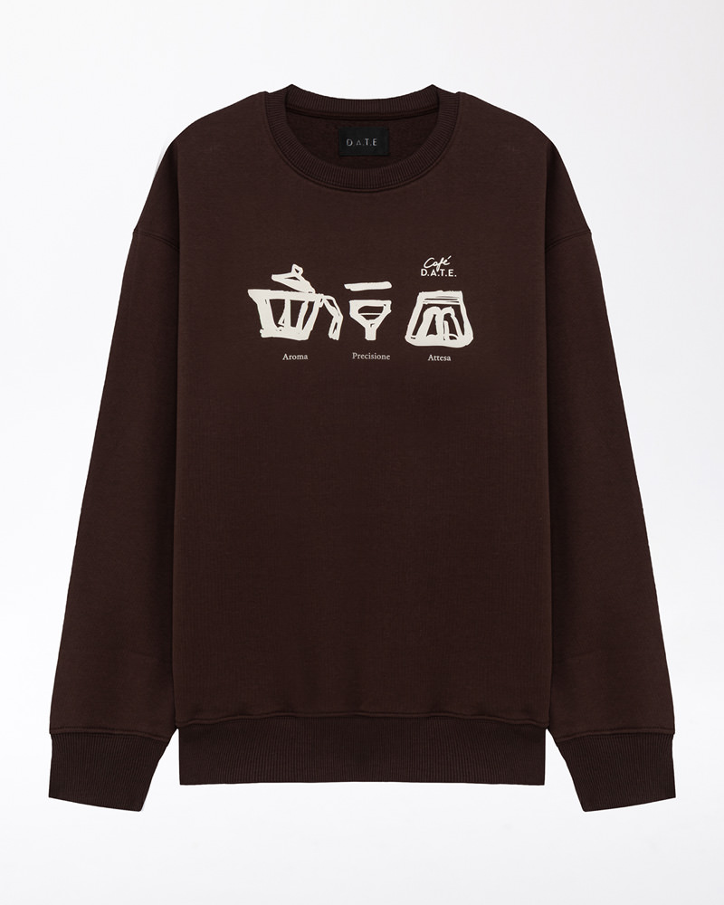 DATE SWEATSHIRT CAFE BROWN