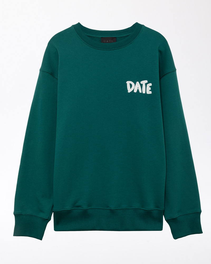 D.A.T.E.: SWEATSHIRT WATERCOLOR GREEN