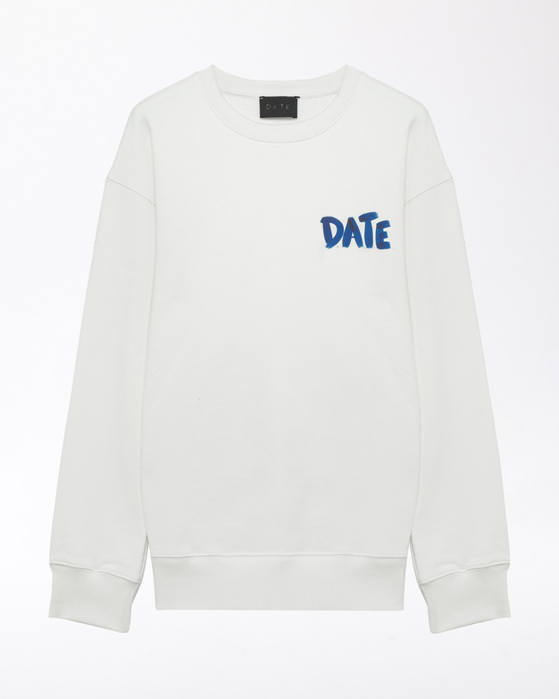 DATE SWEATSHIRT WATERCOLOR IVORY