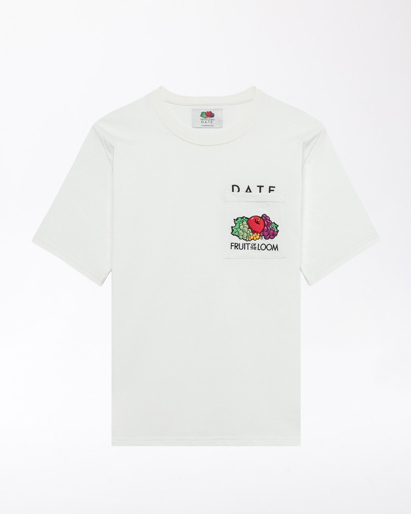 D.A.T.E.: T-SHIRT EMBROIDERY WHITE