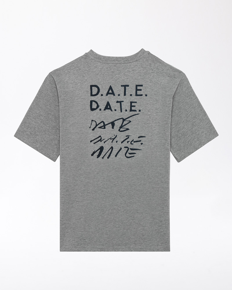 DATE T-SHIRT LOGO EVOLUTION GRAY