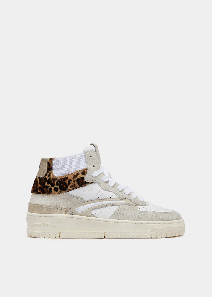 D.A.T.E.: TORNEO HIGH CALF WHITE-LEOPARD