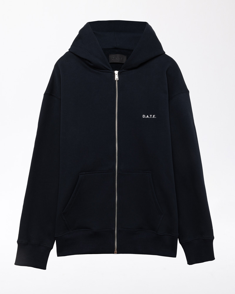DATE ZIP HOODIE BASIC BLUE
