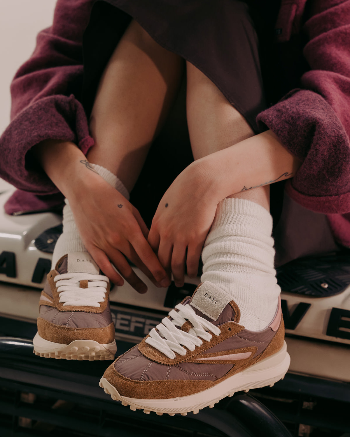 D.A.T.E.: ATHLETA NYLON TAUPE