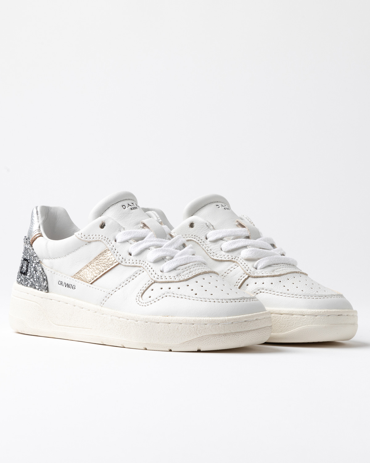 D.A.T.E.: COURT 2.0 3 VINTAGE CALF WHITE-SILVER