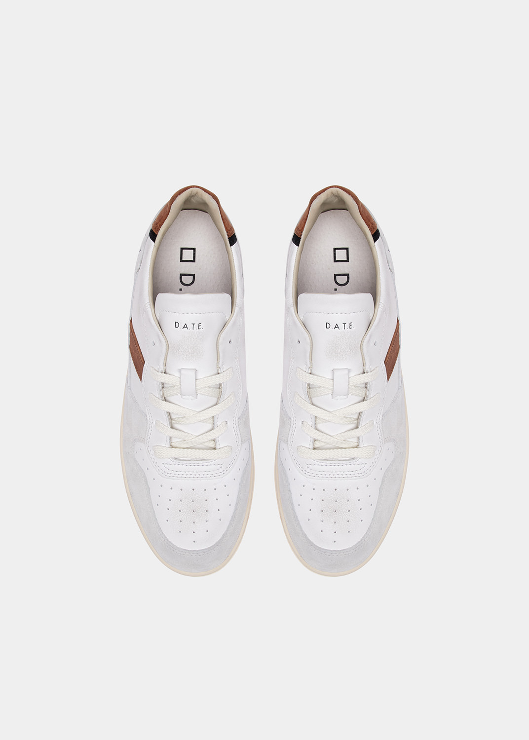 D.A.T.E.: COURT 2.0 NATURAL WHITE-CUOIO