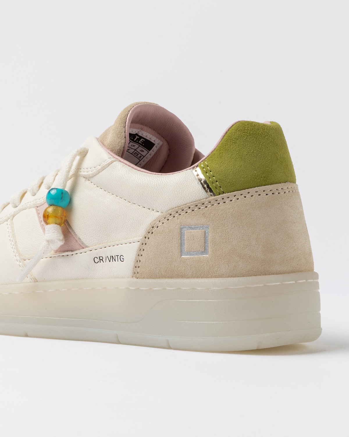 D.A.T.E.: COURT 2.0 VINTAGE CALF IVORY-KIWI