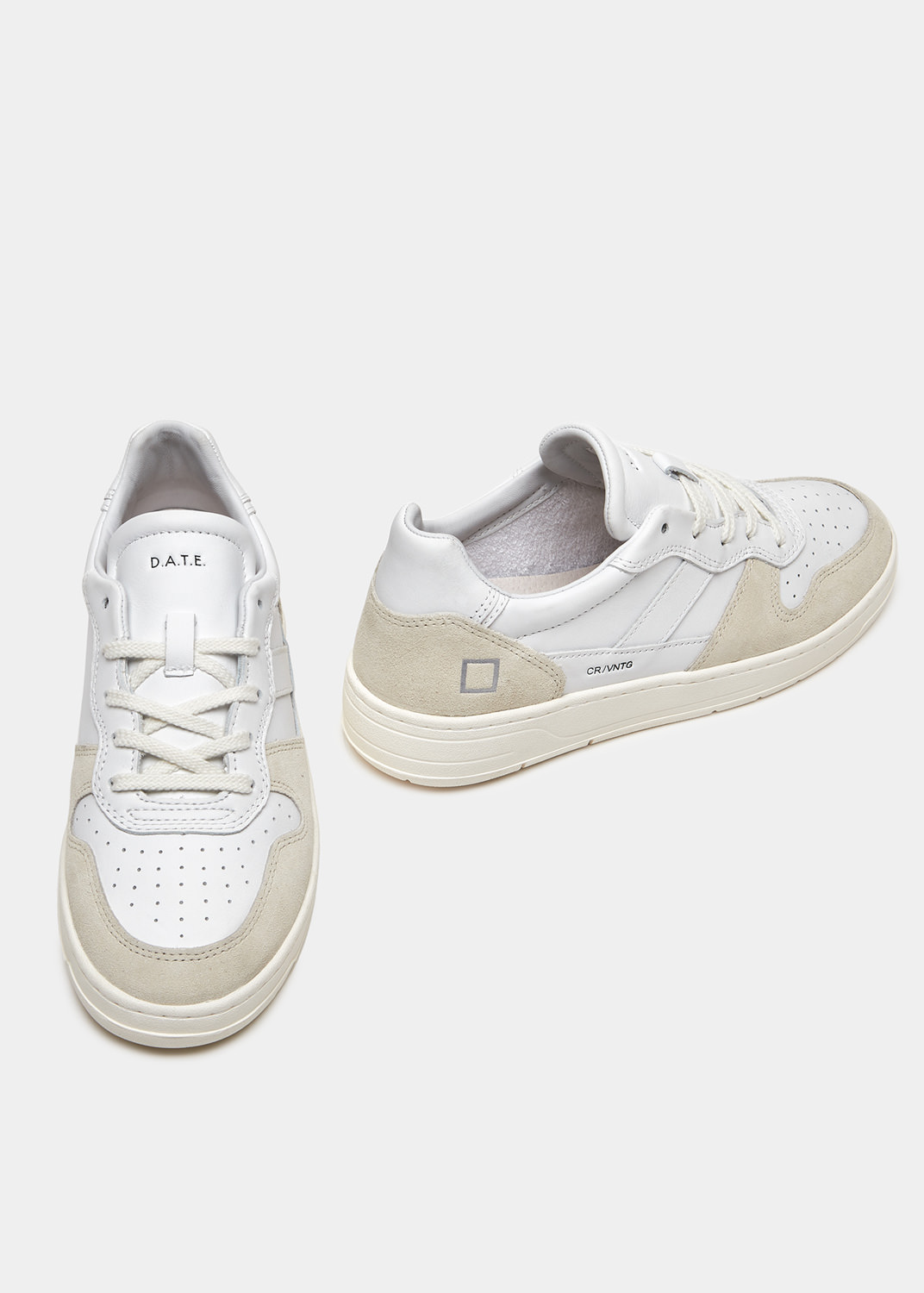 D.A.T.E.: COURT 2.0 VINTAGE CALF WHITE-BEIGE