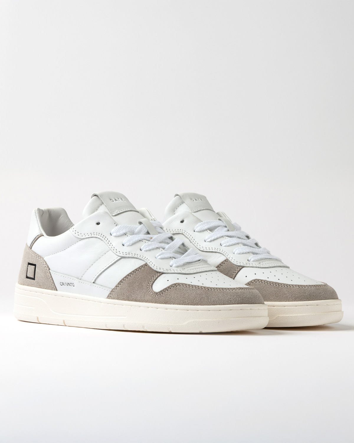 D.A.T.E.: COURT 2.0 VINTAGE CALF WHITE-BEIGE 