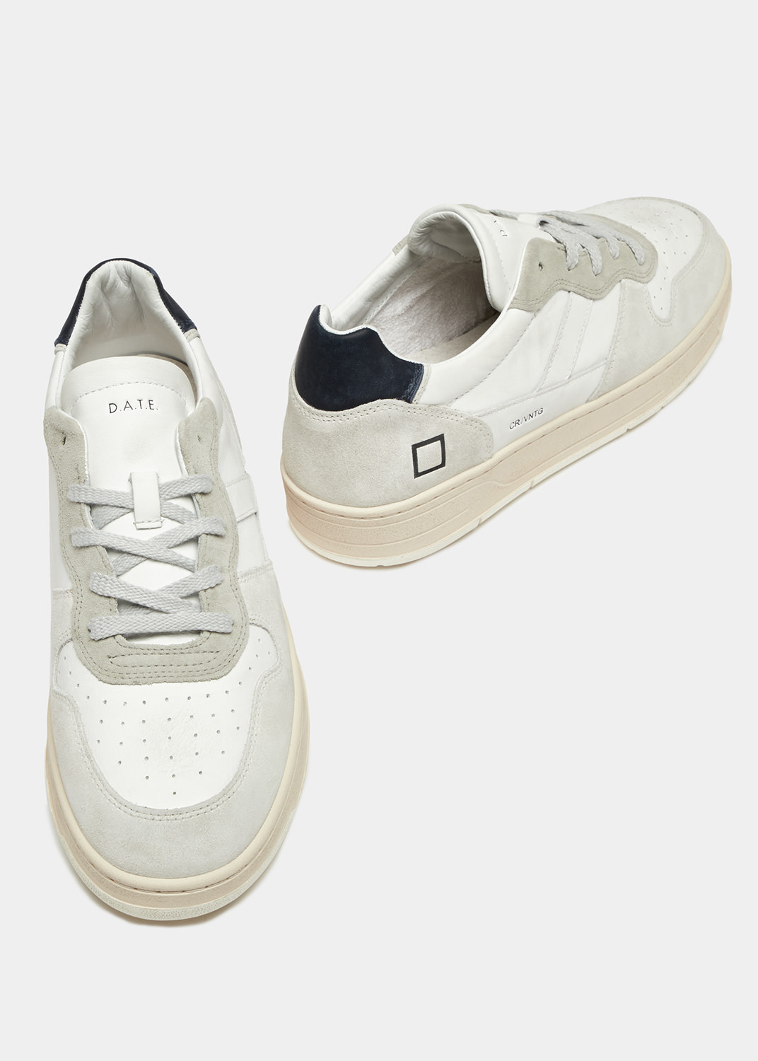 D.A.T.E.: COURT 2.0 VINTAGE CALF WHITE-BLUE