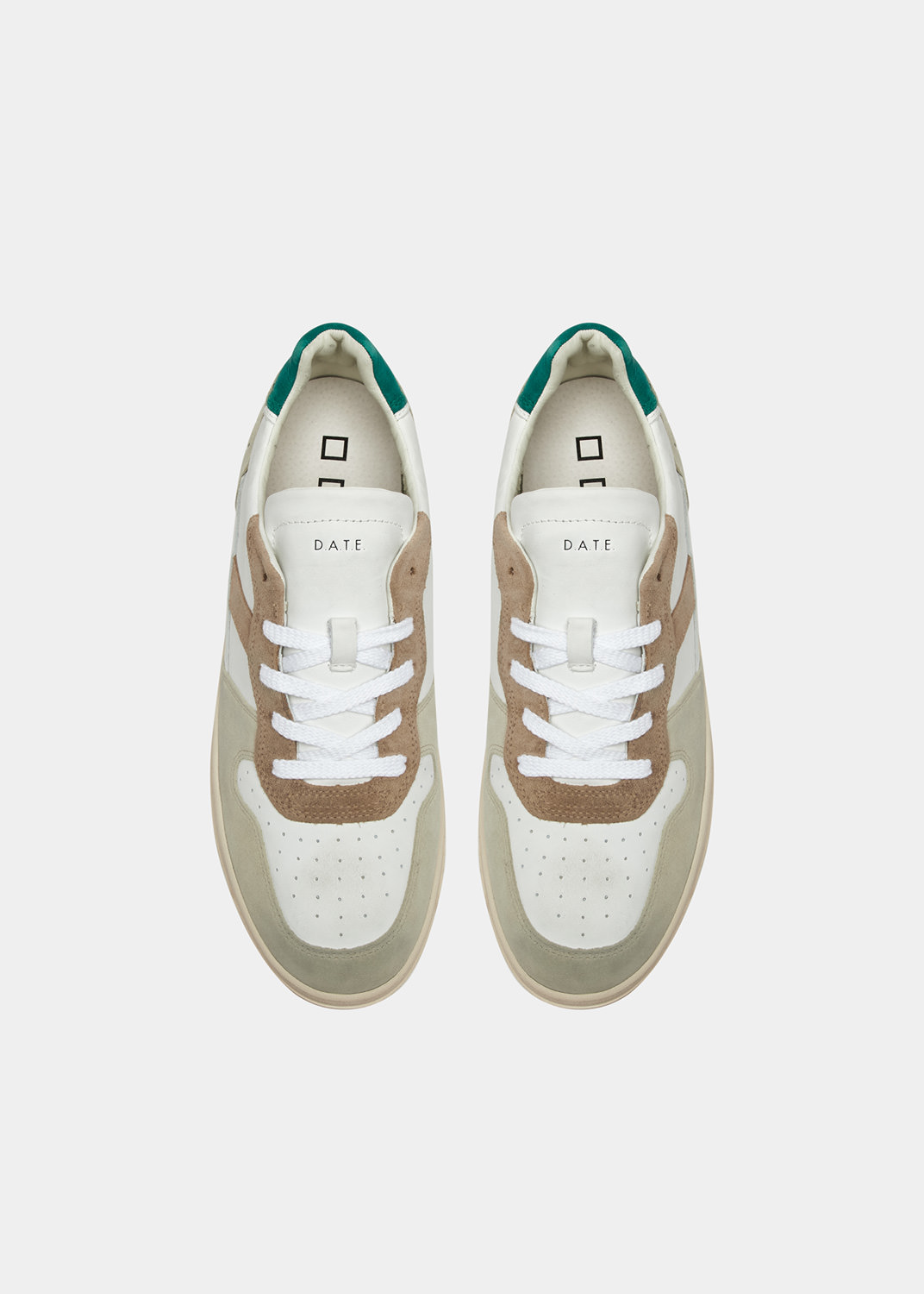 D.A.T.E.: COURT 2.0 VINTAGE CALF WHITE-GREEN