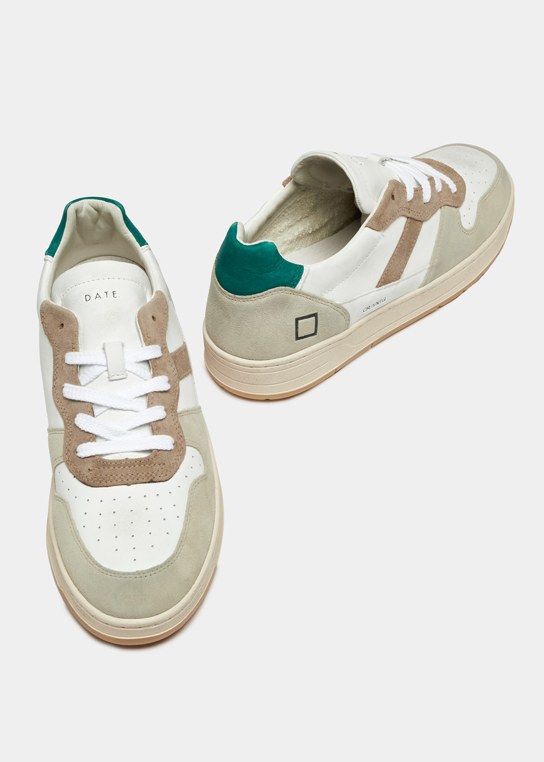 D.A.T.E.: COURT 2.0 VINTAGE CALF WHITE-GREEN