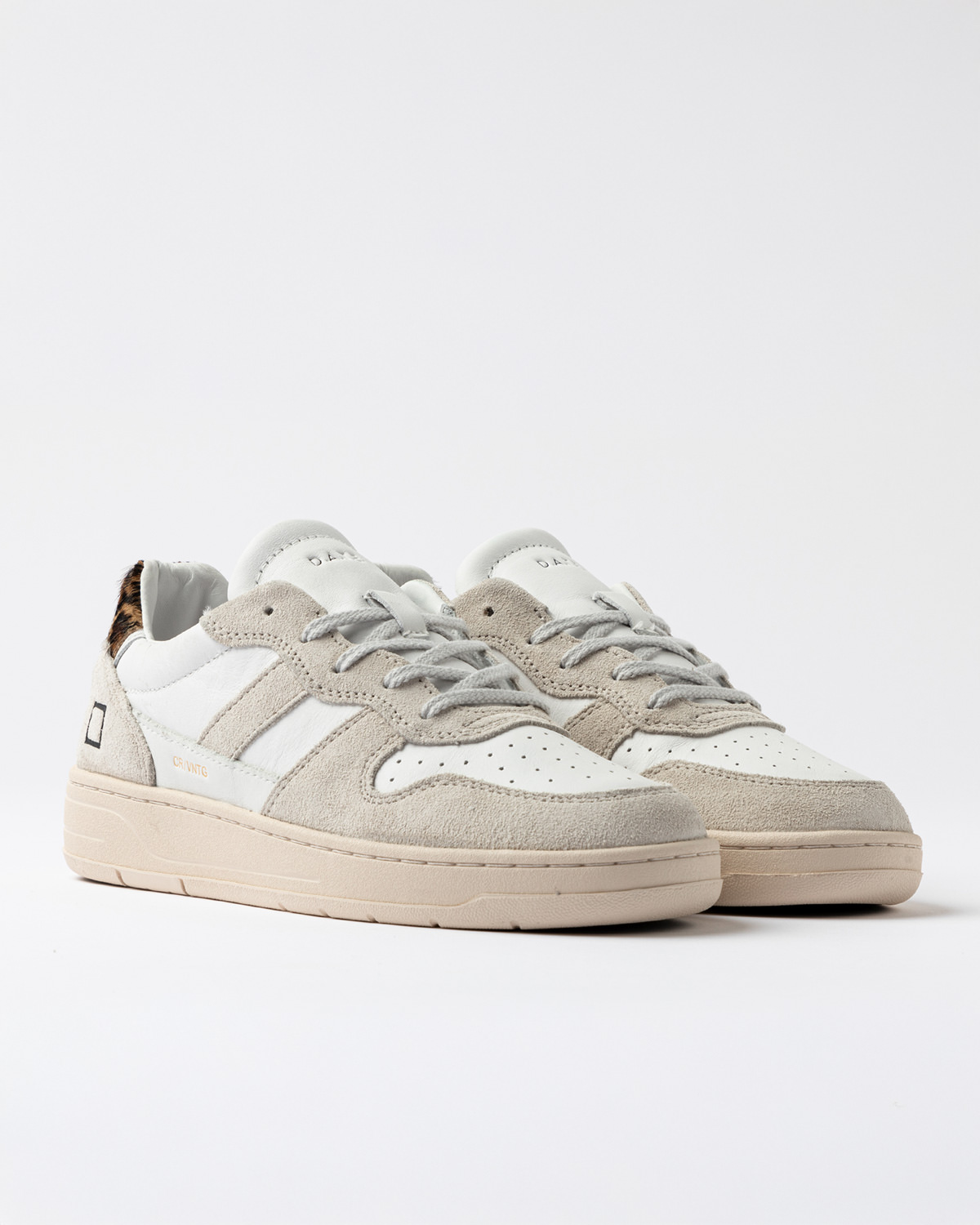 D.A.T.E.: COURT 2.0 VINTAGE CALF WHITE-LEOPARD