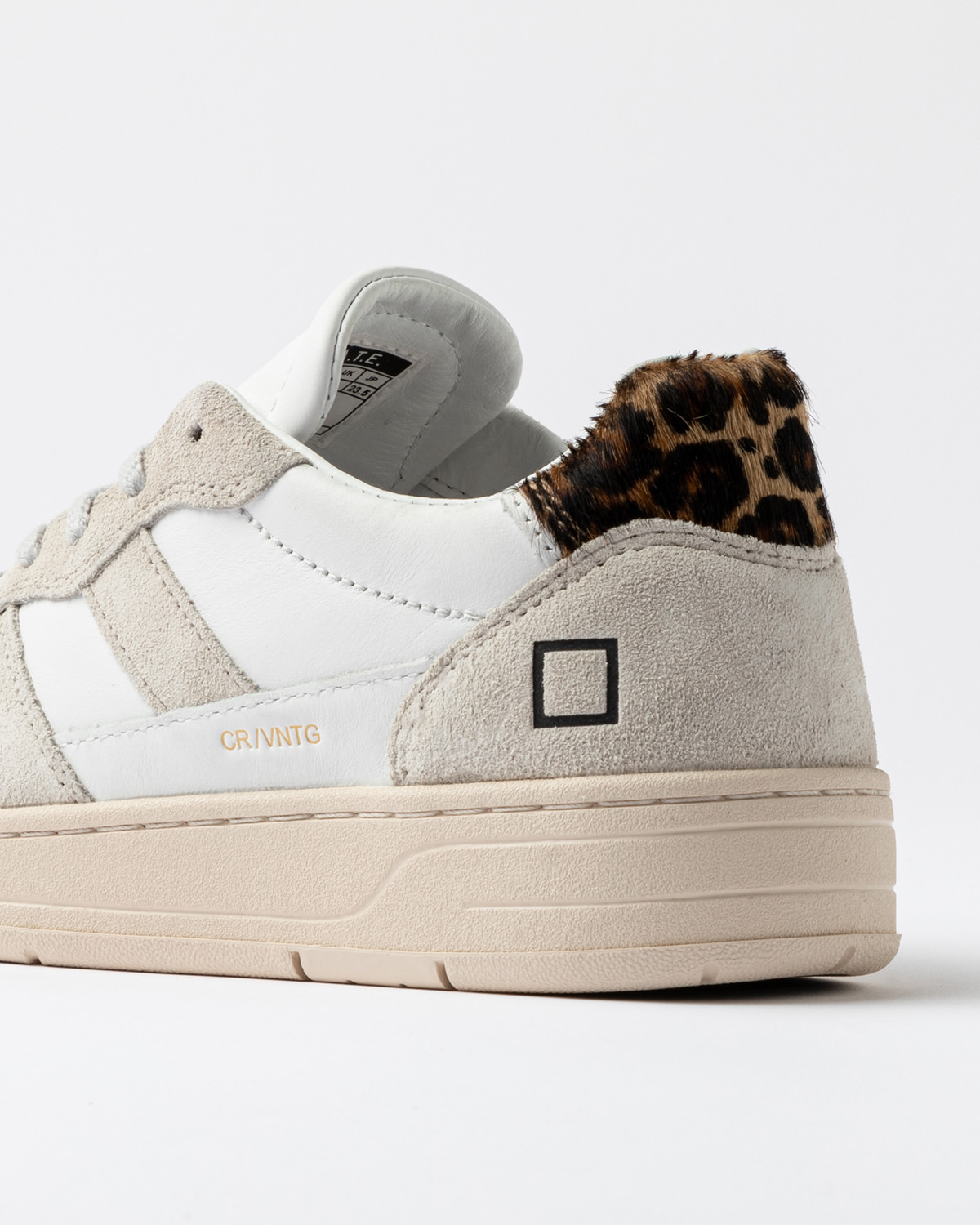 D.A.T.E.: COURT 2.0 VINTAGE CALF WHITE-LEOPARD