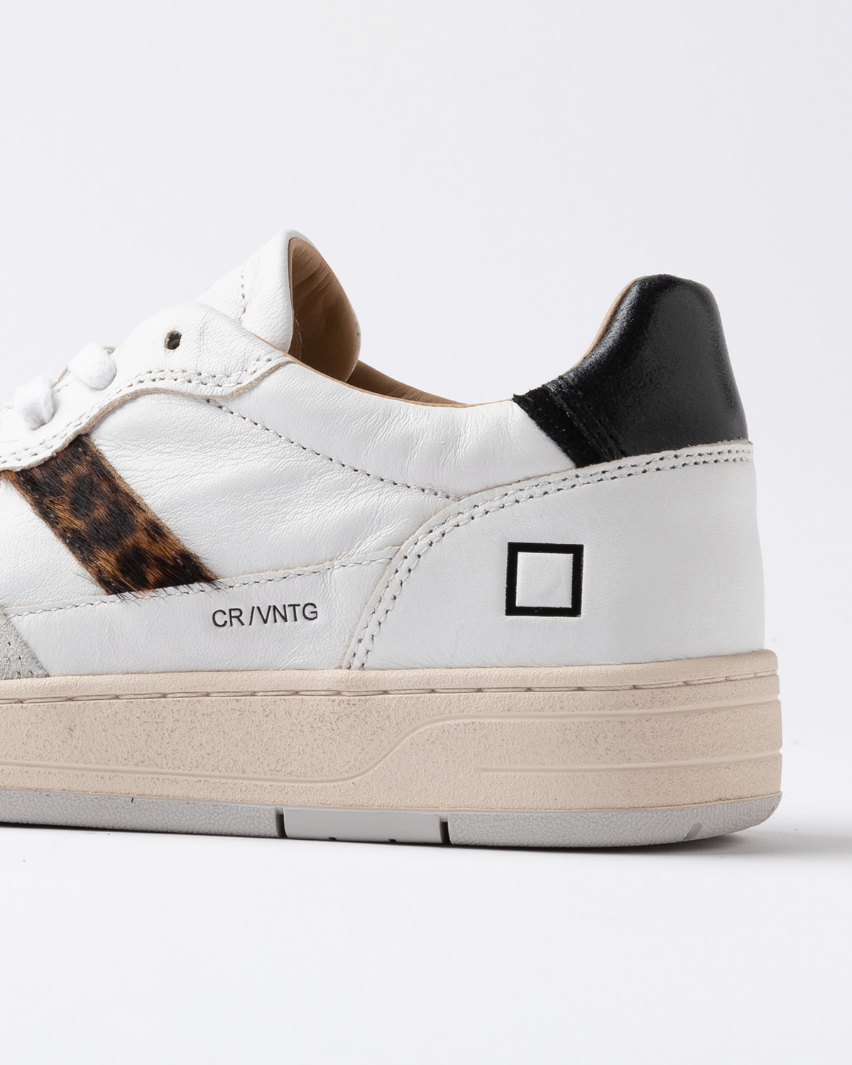 D.A.T.E.: COURT 2.0 VINTAGE CALF WHITE-LEOPARD